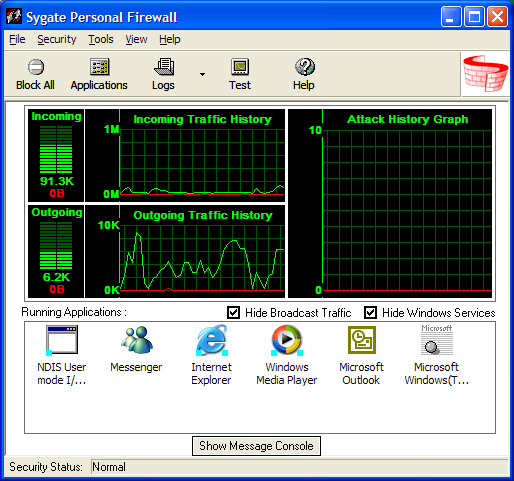 Sygate Personal Firewall Screenshot